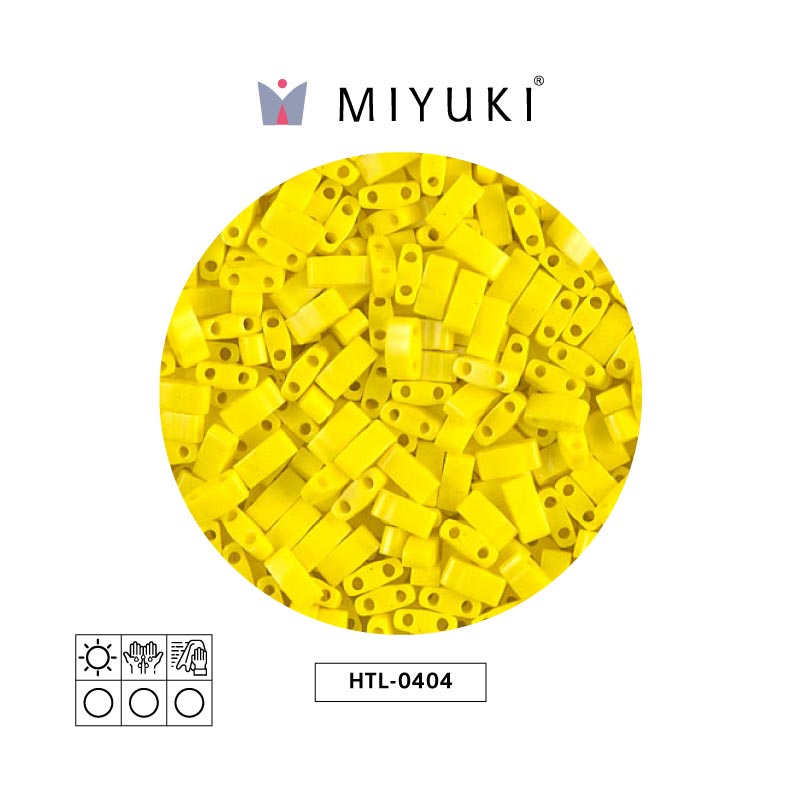 Miyuki half tila 5x2.3x1.9mm HTL0404 opaque yellow x 250G