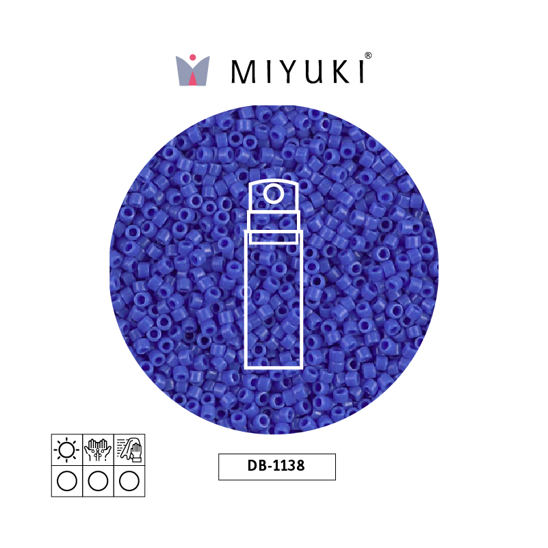 Miyuki delica 11/0 DB1138 opaque cyan blue x 10gr