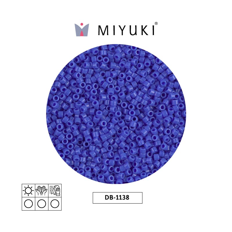 Miyuki delica 11/0 DB1138 opaque cyan blue x 50gr