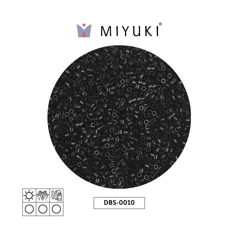 Miyuki delica 15/0 DBS0010 black x 50g