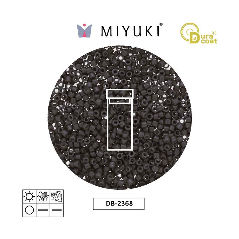 Miyuki delica 11/0 DB2368 duraco op charcoal x 3g