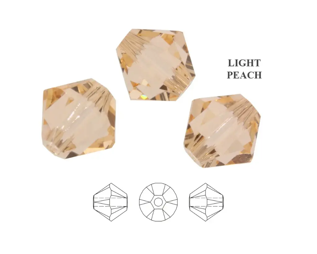 5328 swarovski rombo light peach 5mm x und