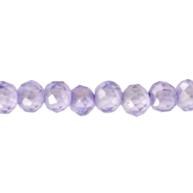 Sarta redonda facetada zircon 2mm violeta x 200 unds