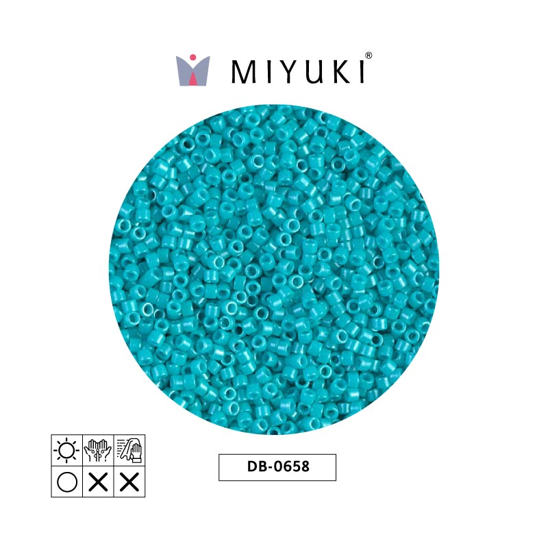 Miyuki delica 11/0 DB0658 op turquoise green x 50g