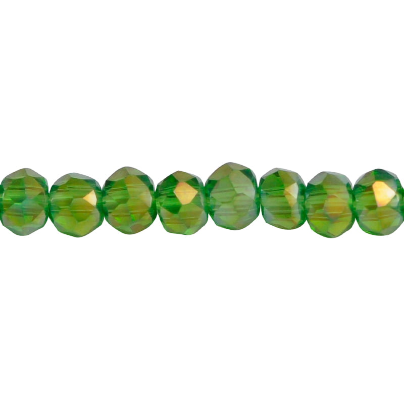 Murano rondela facetada 2mm emerald 20AB x 148und