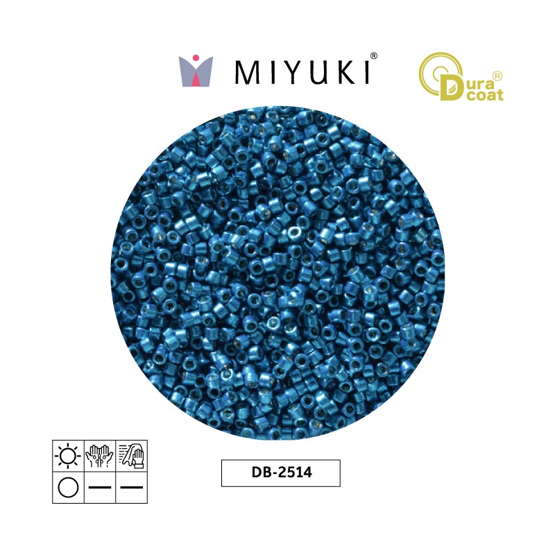 Miyuki delica 11/0 DB2514 duracoat galvanized dark carpi blue x 50g