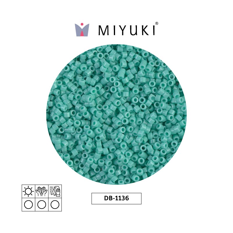 Miyuki delica 11/0 DB1136 opaque sea opal x 50g