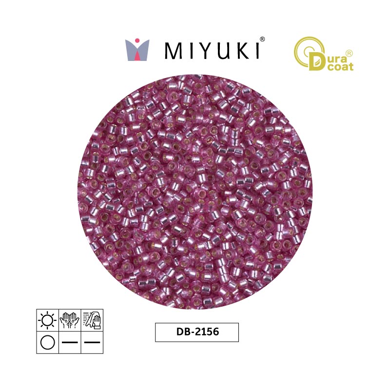 Miyuki delica 11/0 DB2156 silver lined orchid duracoat x 50gr