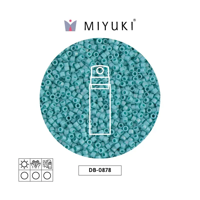 Miyuki delica 11/0 DB0878 mat op turquois AB x 10g