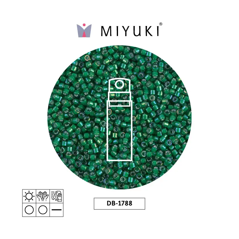 Miyuki delica 11/0 DB1788 white emerald AB x 10gr