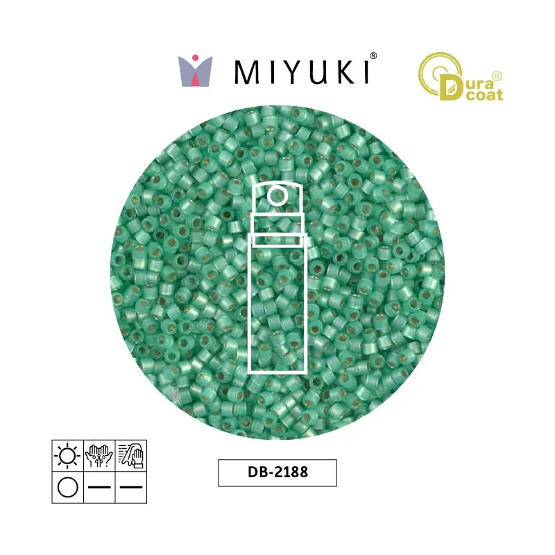 Miyuki delica 11/0 DB2188 duracoat spearmint x 10g