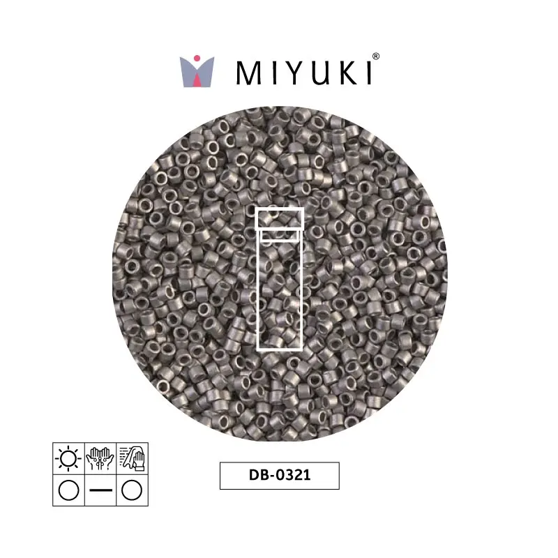 Miyuki delica 11/0 DB0321 matte metal silver x 2G