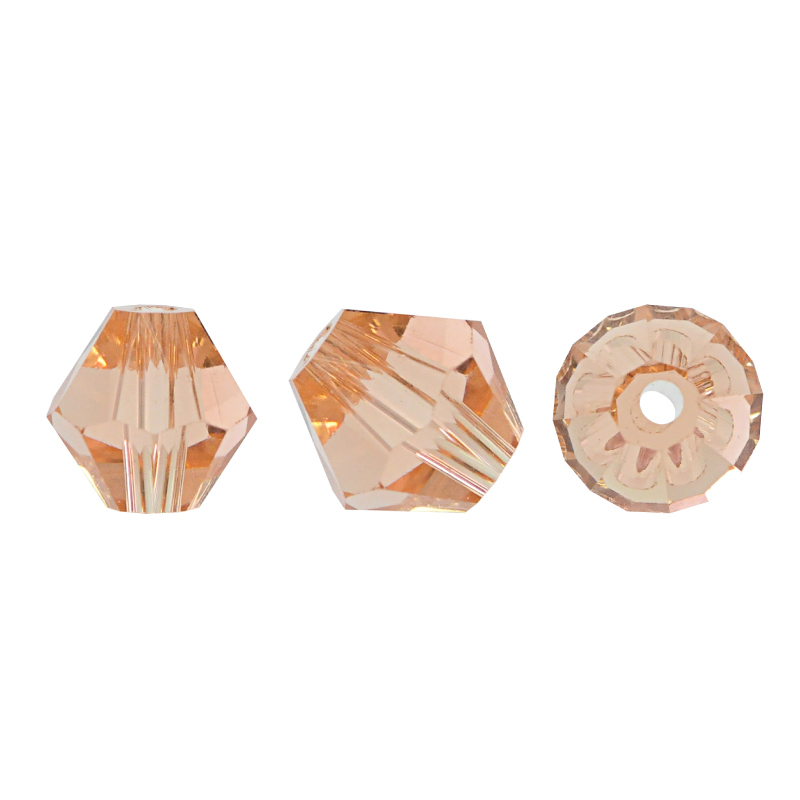 Rombo bicone 6mm 405 light peach x 24unds