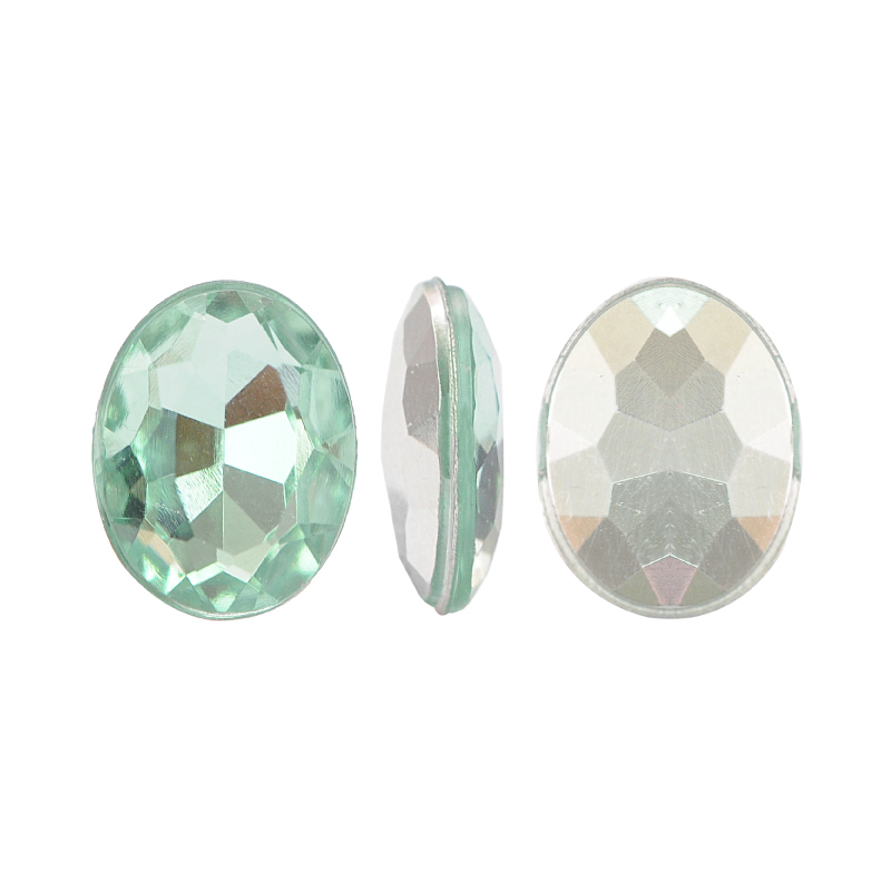 Acrilico K1022 oval con cono 8x10mm chrysolite 21 x und