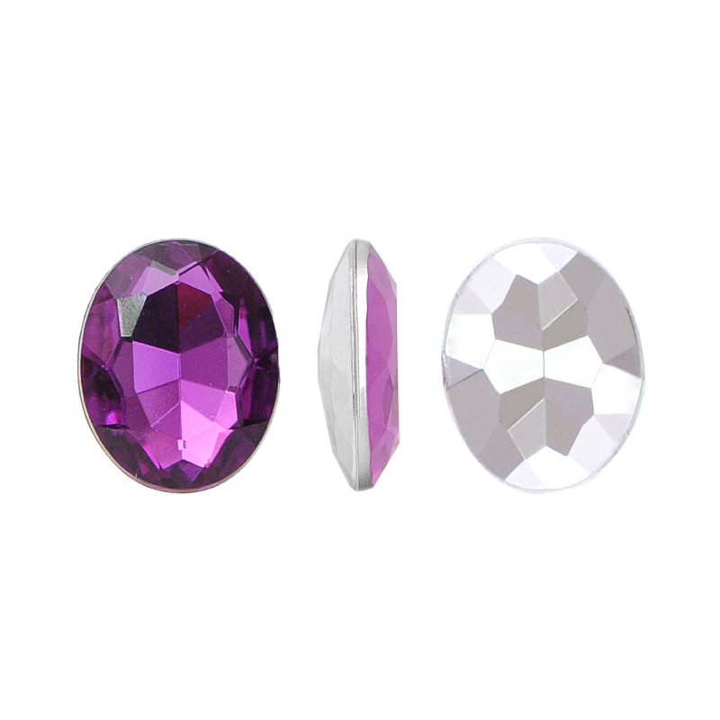 Acrilico K1022 oval con cono 8x10mm purpple velvet 5 x und