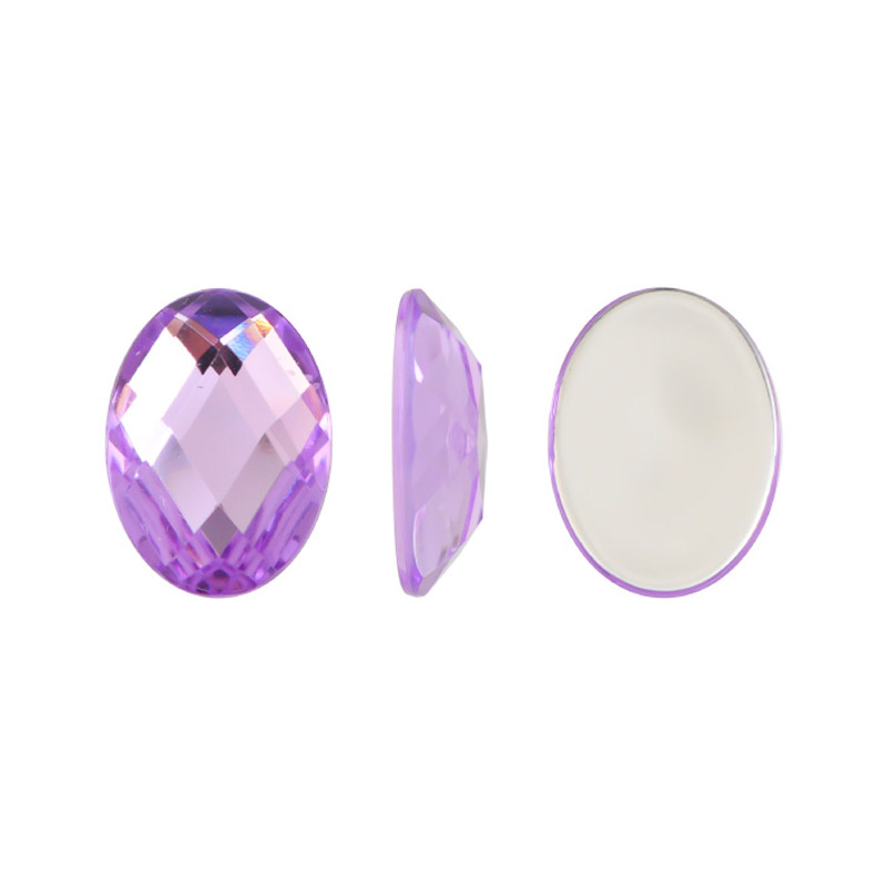 Acrilico K1029 oval plano 13x18mm violet 9 x und