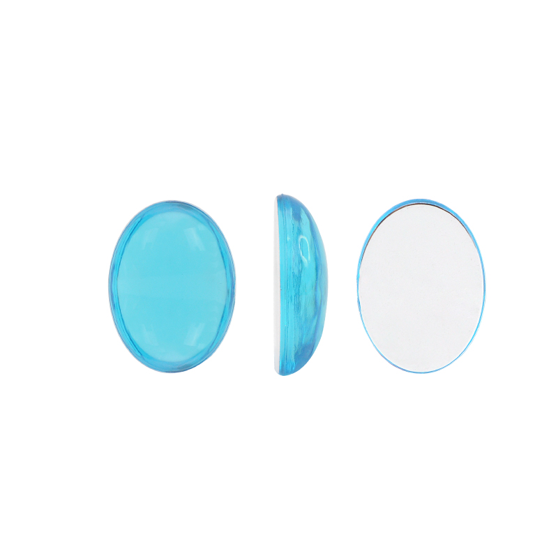 Acrilico K1054 redondo plano 13x18mm aquamarine 25 x und