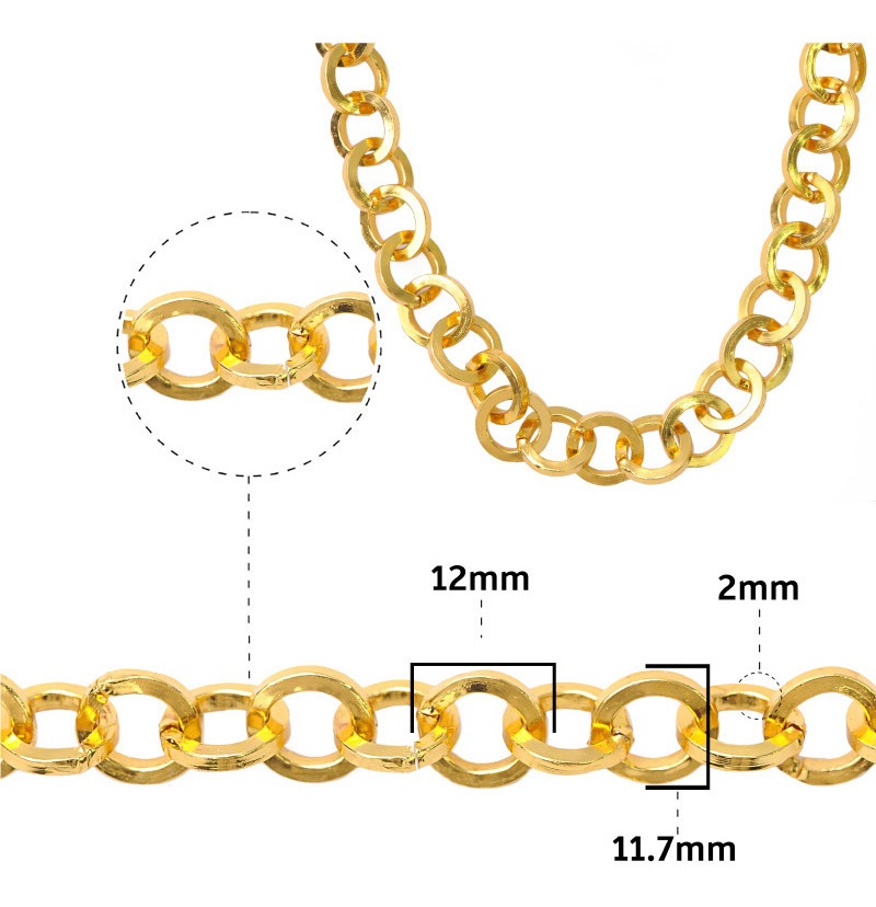 Cadena aluminio K13303 12x11.7x2mm K-29 x 20 Metros