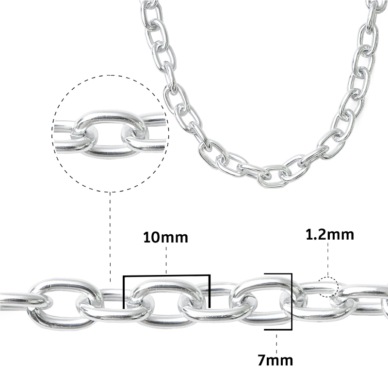 Cadena aluminio K1513 7x10mm K-15 x mt