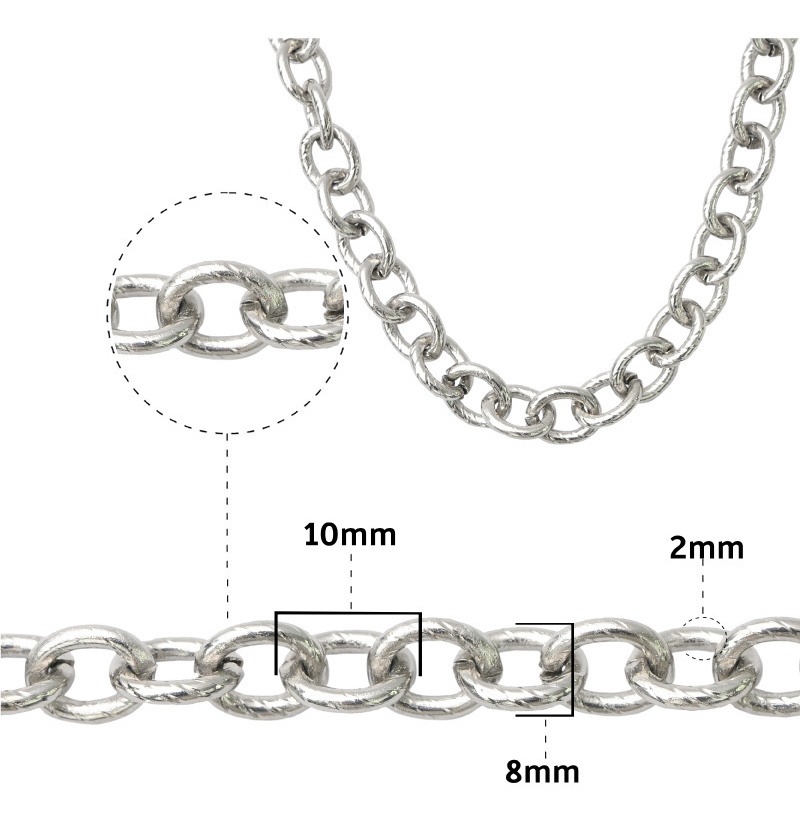 Cadena aluminio K15602 10x8mm K-26 x metro