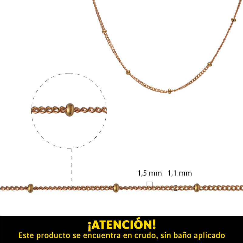 Cadena brass bola 135S 1.1x1.5mm/R x m