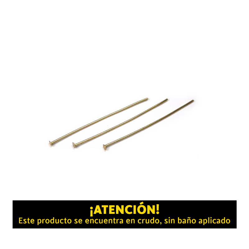 Alfiler head pin 0.7mm x 3.8cm/Raw x gruesa