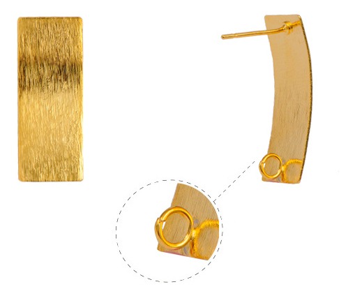 Aretes trapecio 26x10mm/Golfi x par