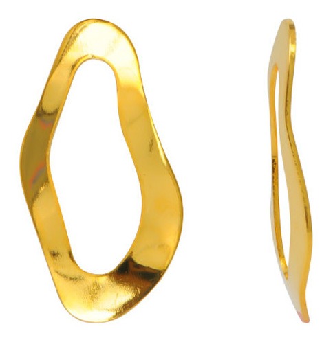 Terminal oval 28x14mm/Golfi x par