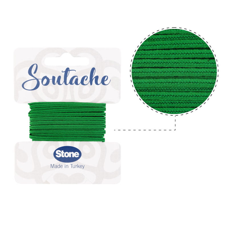 Cordon soutache 3mm dragon green ST1500 x 2.5m