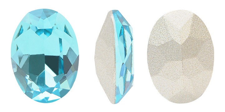 4120CH oval 10x14mm T202 aquamarine x Unidad