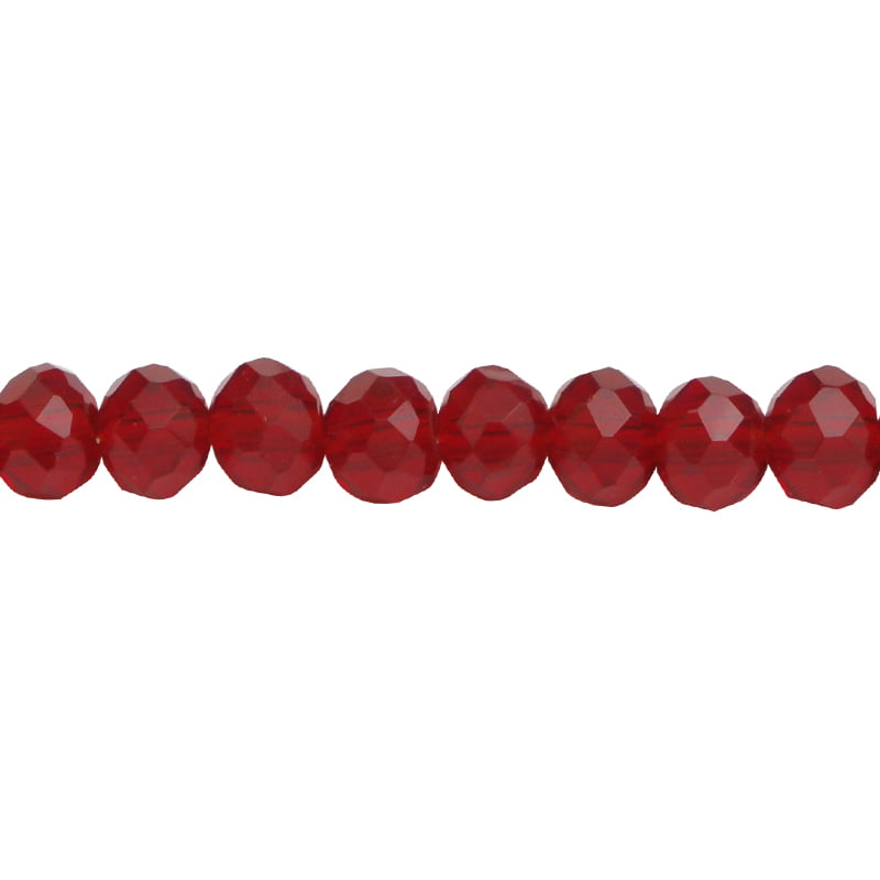 Murano rondela facetada 2mm ruby 28 x 164unds