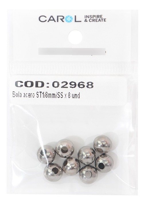 Bola acero ST1/8mm/SS x 8 und