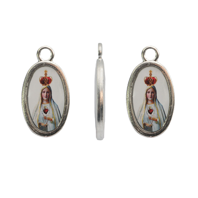 Medalla zamak virgen de fatima 14x26mm x und