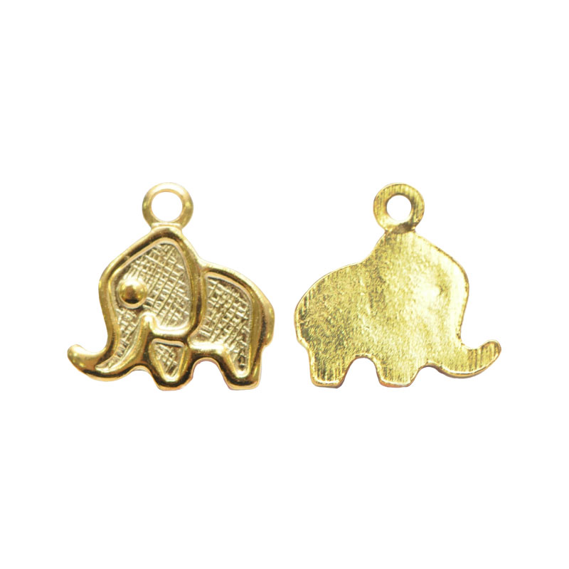 Dije elefante 9 x 8mm PA08402/golfi x par