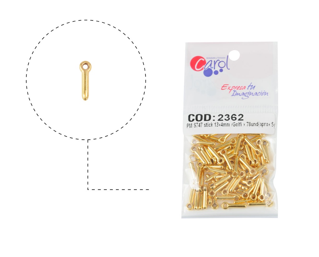 Plastimetal S747 stick 13x4mm /Golfi x 78und(aprox 5gr)