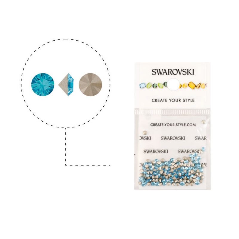 1028 swarovski chaton aquamarine F PP18 x gruesa