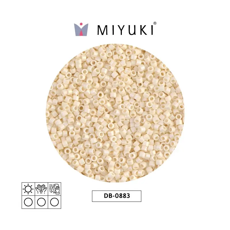 Miyuki delica 11/0 DB0883 matte op cream AB x 50g