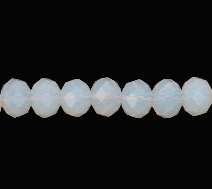 Murano rondela facetada 6mm Grey Opal 42 x aprox 92unds