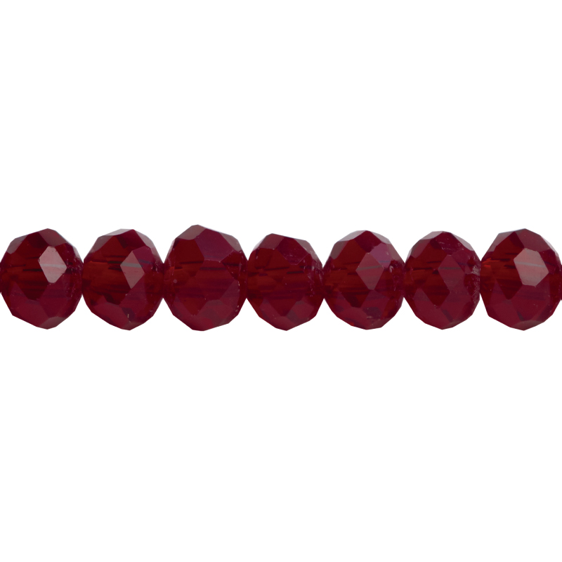 Murano rondela facetada 6mm ruby 39 x 95unds