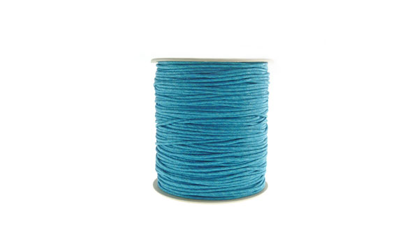 Cordon encerado 2mm aquamarine rollo x 100m