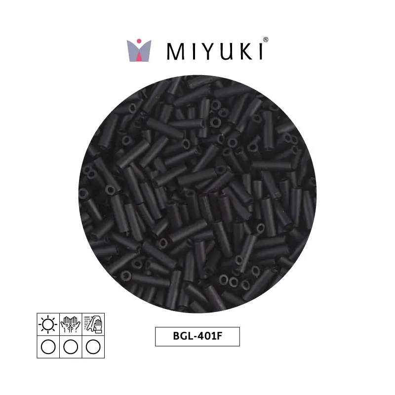 Miyuki bugle 6mm BGL0401F matte black x 250G