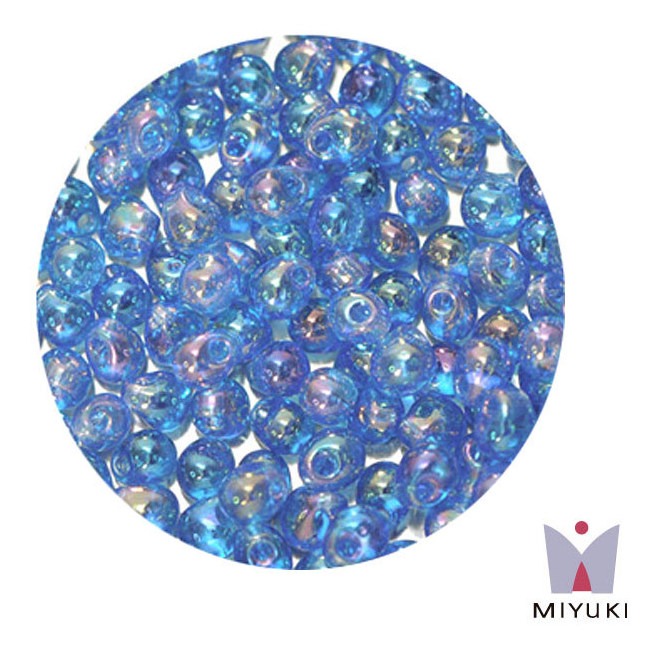 Miyuki drop beads 3.4mm DP0261 tran sapphir AB x 500g