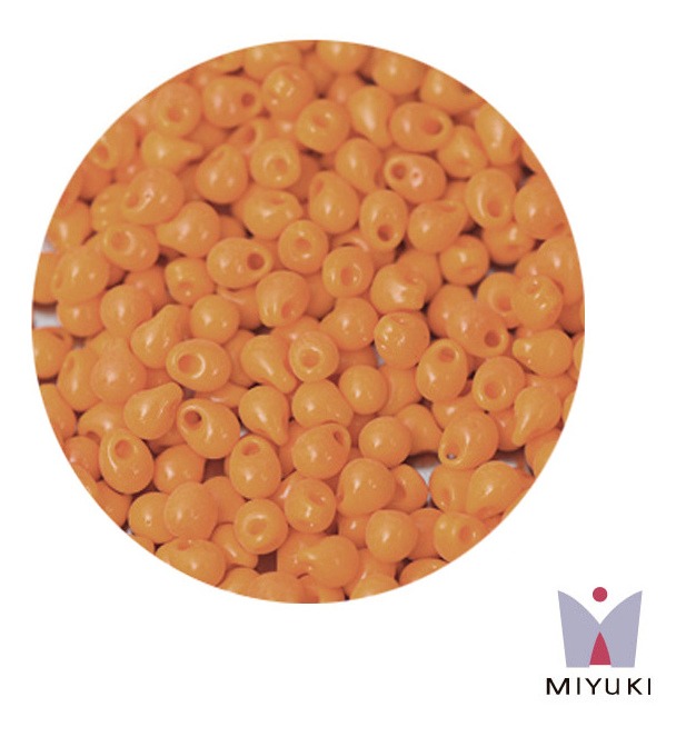 Miyuki drop beads 3.4mm DP0405 opaqu tangerine x 250g