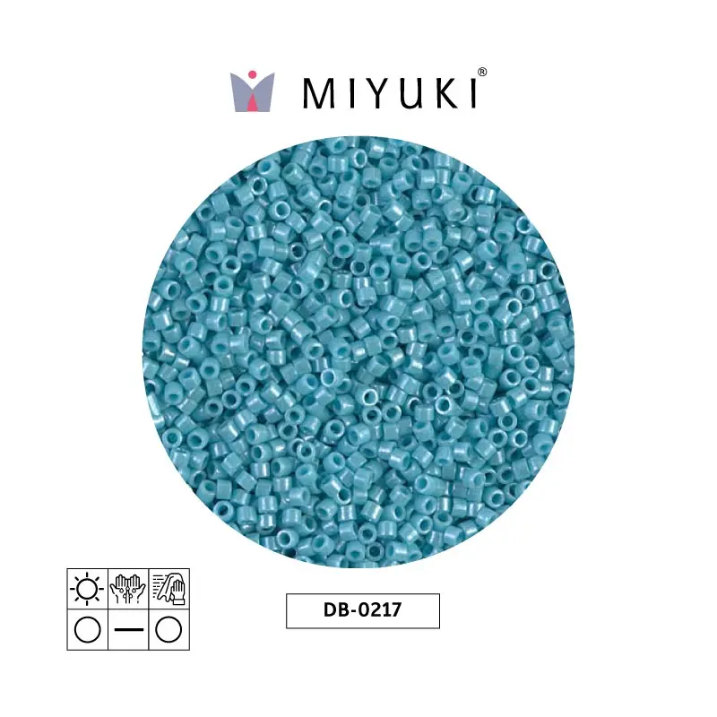 Miyuki delica 11/0 DB0217 opaque turquoise green luster x 50g