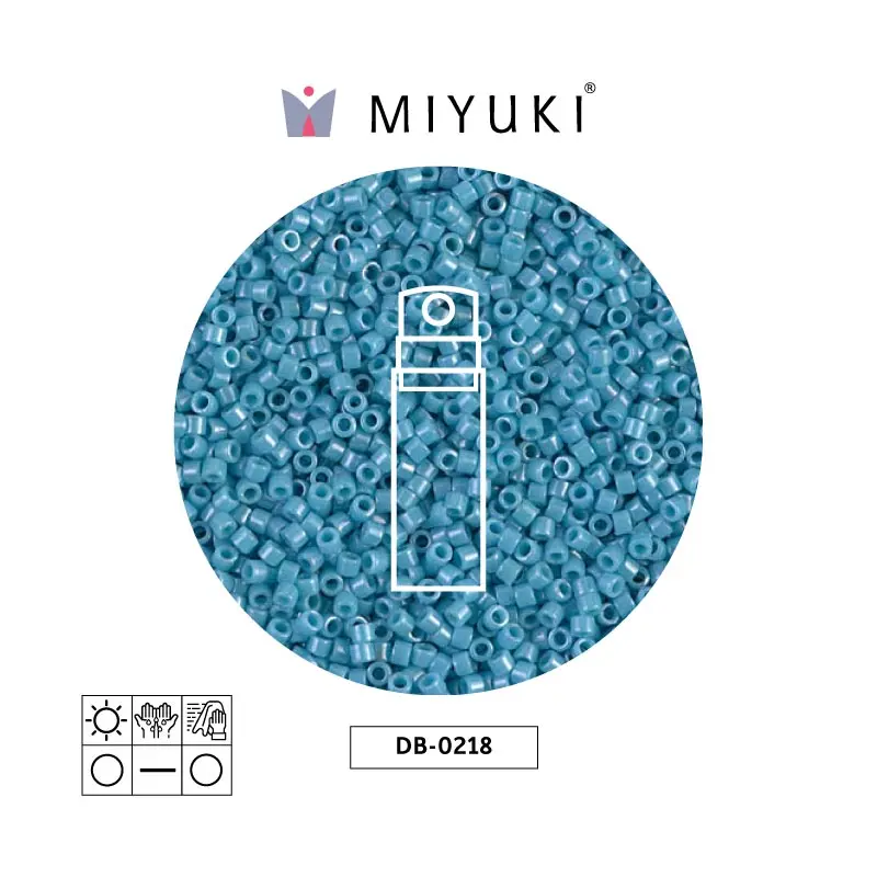 Miyuki delica 11/0 DB0218 opaque medium turquoise blue luster x 10g