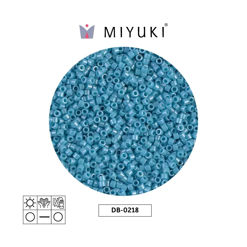 Miyuki delica 11/0 DB0218 opaque medium turquoise blue luster x 50g