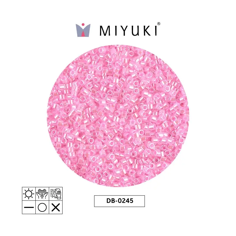 Miyuki delica 11/0 DB0245 cotton candy pink ceylon x 50g