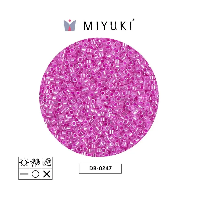 Miyuki delica 11/0 DB0247 lined fuchsia x 50g