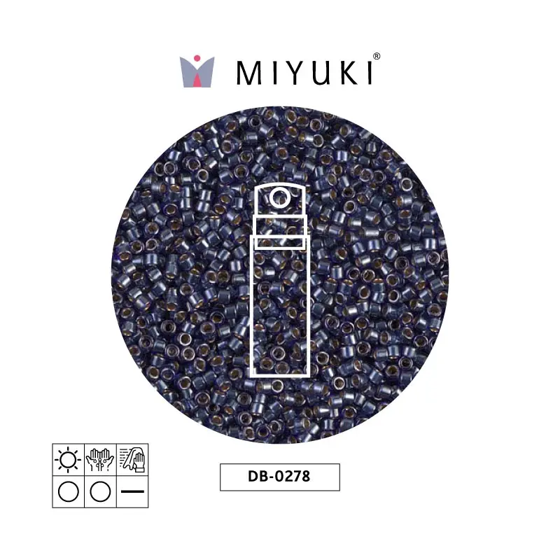 Miyuki delica 11/0 DB0278 lined cobalt luster x 10g