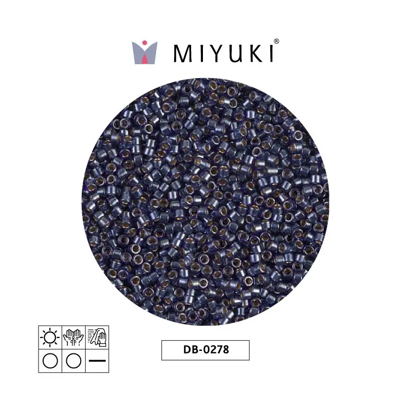 Miyuki delica 11/0 DB0278 lined cobalt luster x 50g